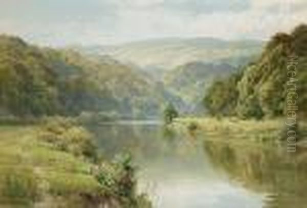 The Wye, Near Symonds Yat, Herefordshire Oil Painting by Harry Sutton Palmer