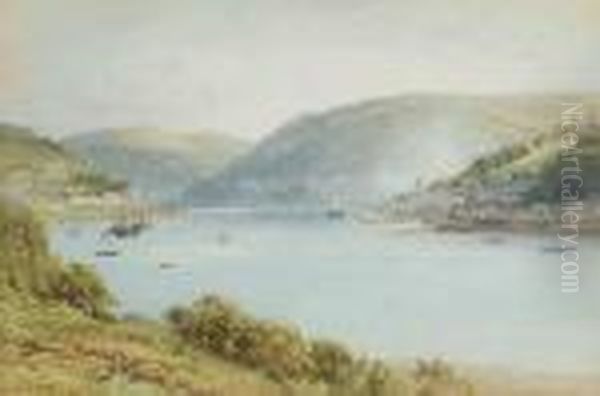 Kingswear And Dartmouth, Devon Oil Painting by Harry Sutton Palmer