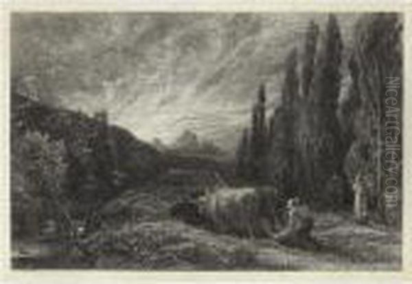 The Ploughman Oil Painting by Samuel Palmer