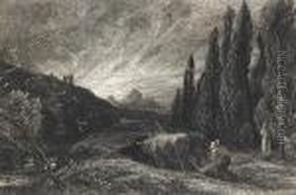 The Early Ploughman Oil Painting by Samuel Palmer