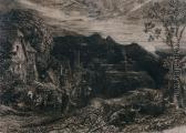 The Bellman Oil Painting by Samuel Palmer