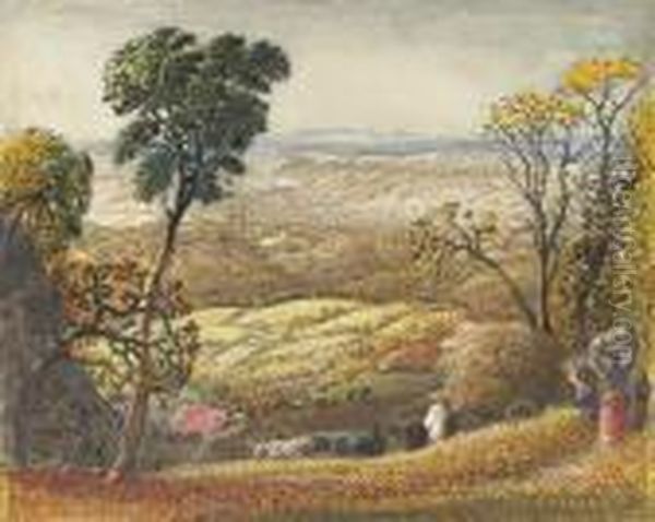 The Golden Valley Oil Painting by Samuel Palmer