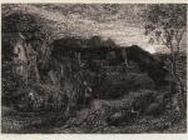 The Bellman Oil Painting by Samuel Palmer