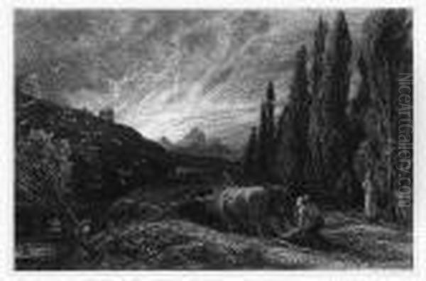 The Early Ploughman (the Morning Spread Upon The Mountains) by Samuel Palmer