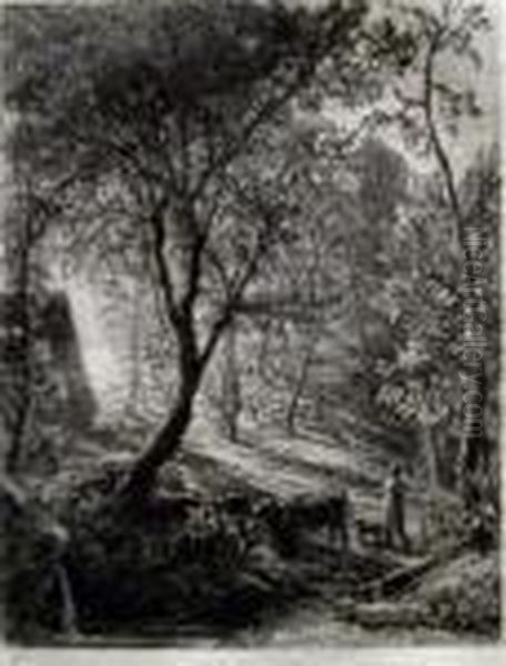 The Herdsman's Cottage Oil Painting by Samuel Palmer