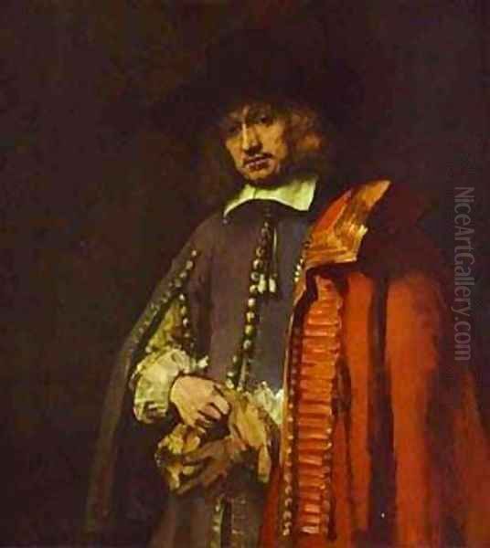 Portrait Of Jan Six 1654 Oil Painting by Harmenszoon van Rijn Rembrandt