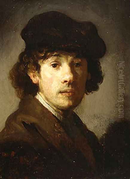 Rembrandt as a Young Man Oil Painting by Harmenszoon van Rijn Rembrandt