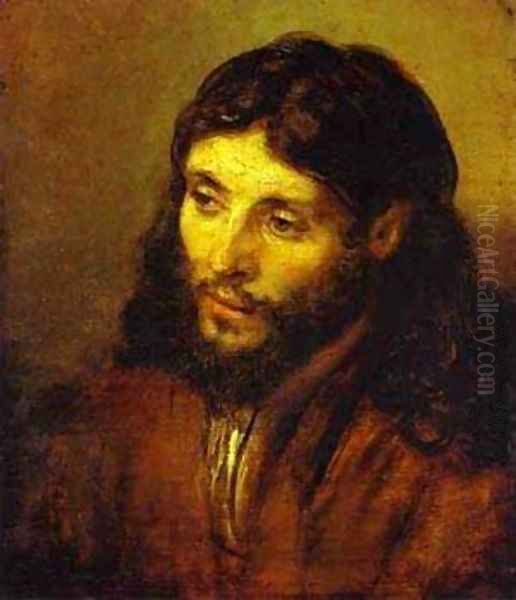 The Head Of Christ 1655 Oil Painting by Harmenszoon van Rijn Rembrandt