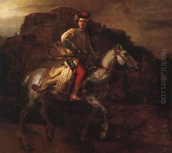 The Polish Rider 1655 Oil Painting by Harmenszoon van Rijn Rembrandt