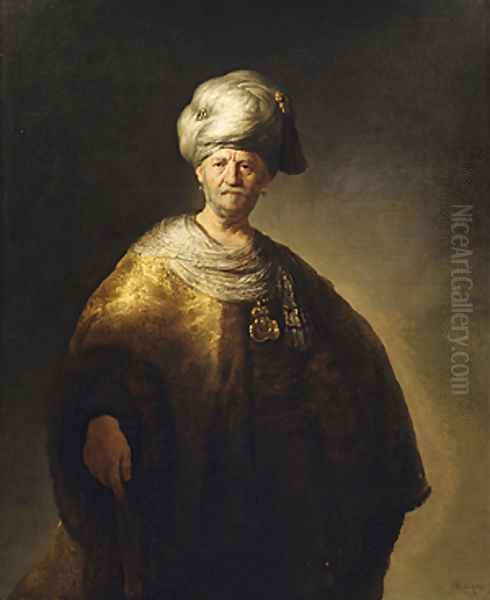 Man in Oriental Costume 1632 Oil Painting by Harmenszoon van Rijn Rembrandt