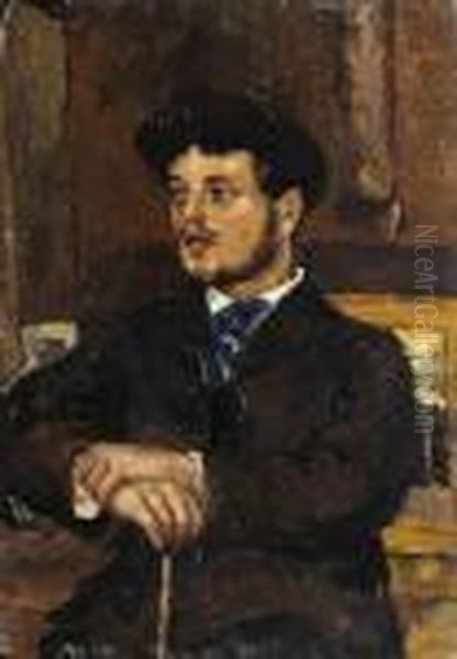 Ritratto Di Giovane Uomo Seduto Oil Painting by Ruggero Panerai