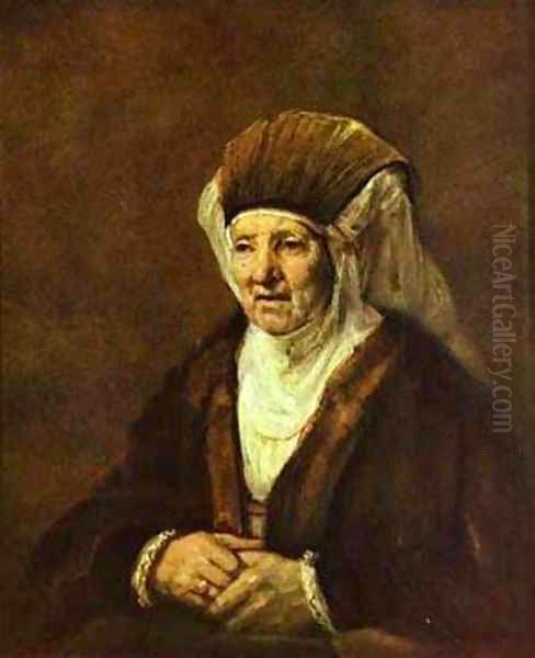 Portrait Of An Old Woman 1655 Oil Painting by Harmenszoon van Rijn Rembrandt