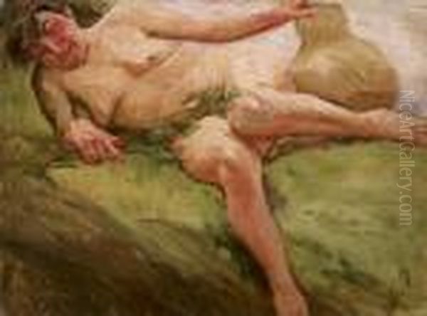 Nudo Femminile Disteso Oil Painting by Ruggero Panerai