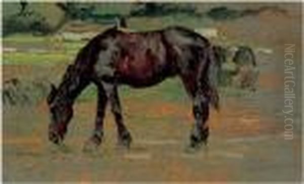 Cavallino Oil Painting by Ruggero Panerai