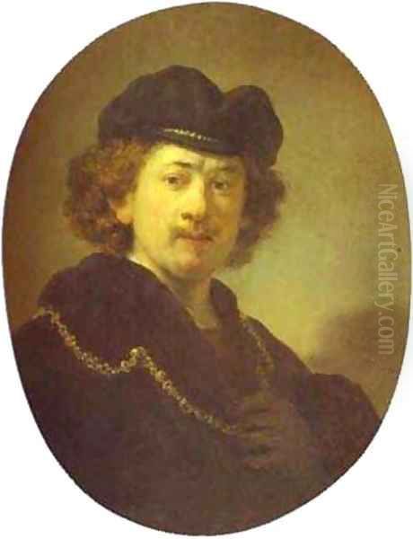 Self Portrait With A Gold Chain 1633 Oil Painting by Harmenszoon van Rijn Rembrandt