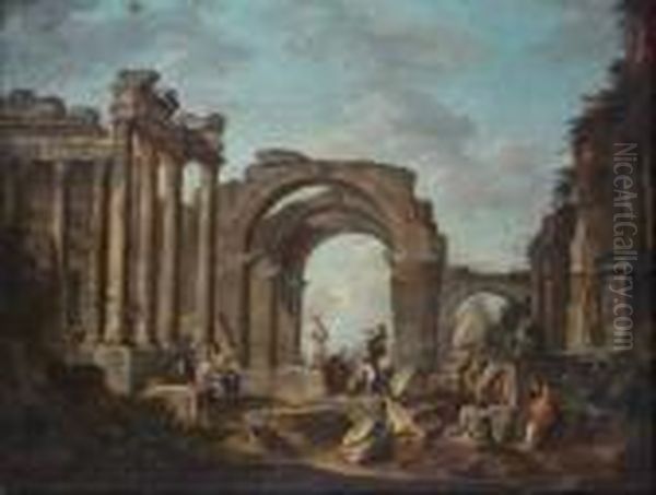 La Predica Della Sibilla Oil Painting by Giovanni Niccolo Servandoni