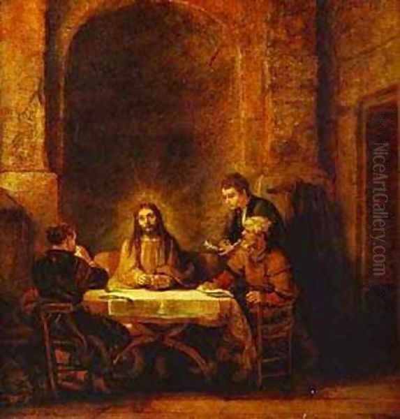 The Supper At Emmaus 1648 Oil Painting by Harmenszoon van Rijn Rembrandt