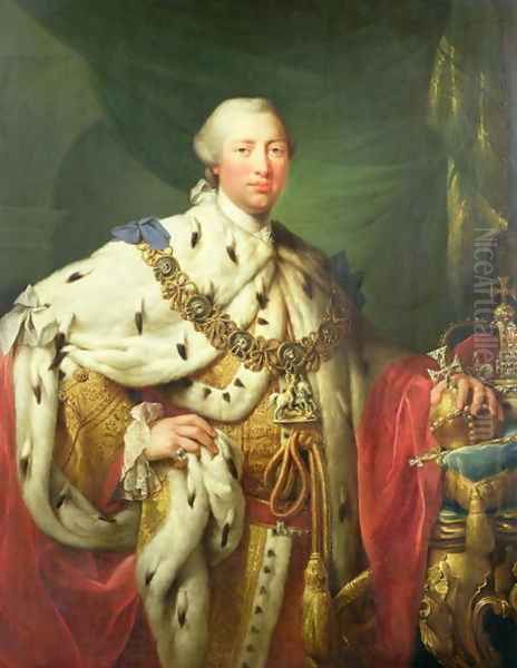 Portrait of George III 1738-1820 in his Coronation Robes, c.1760 Oil Painting by Allan Ramsay