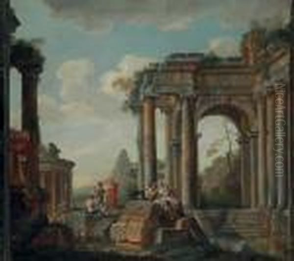 A Oil Painting by Giovanni Niccolo Servandoni