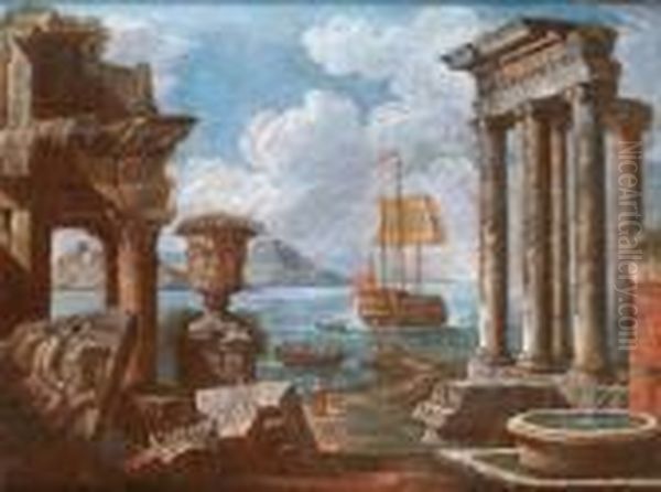 Ruinas Clasicas Oil Painting by Giovanni Niccolo Servandoni