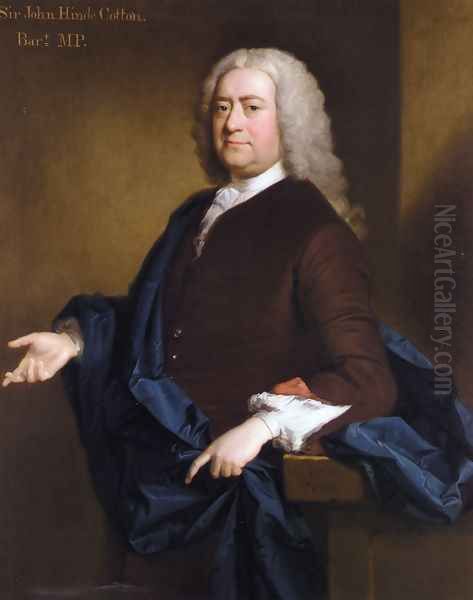 Portrait of Sir John Hynde Cotton, 3rd BT. Oil Painting by Allan Ramsay