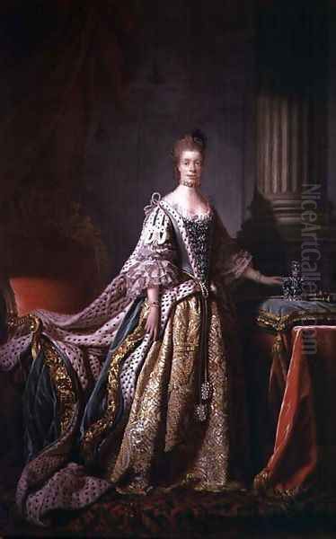 Queen Charlotte 2 Oil Painting by Allan Ramsay