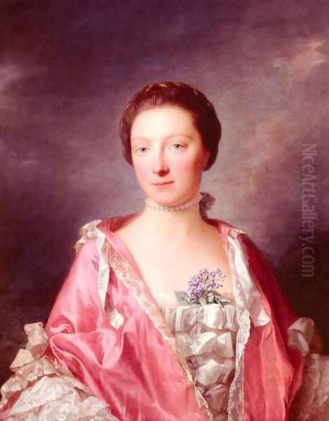 Portrait Of Elizabeth Gunning, Duchess Of Argyll Oil Painting by Allan Ramsay