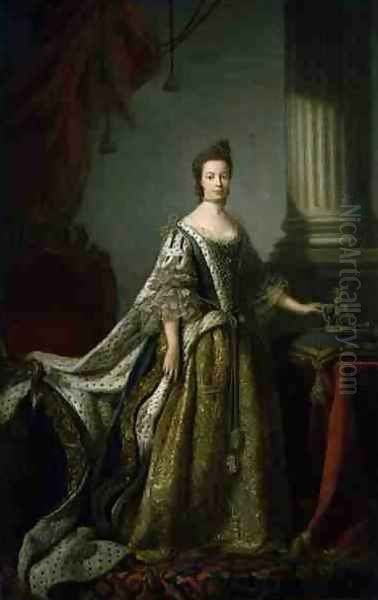 Queen Charlotte, Queen Consort of George III, c.1762-64 Oil Painting by Allan Ramsay