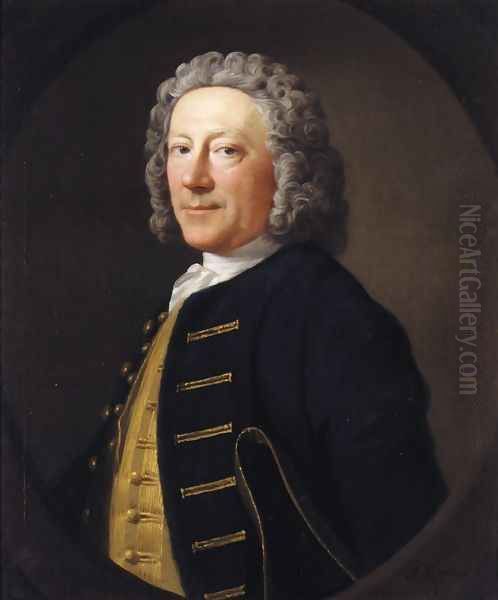 Portrait of a Naval Officer Oil Painting by Allan Ramsay