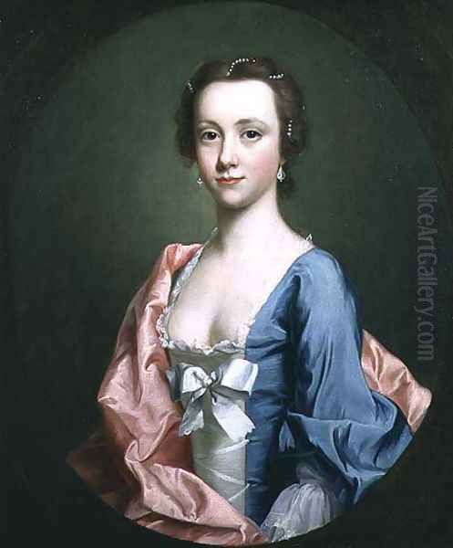 Portrait of a lady, traditionally said to be Jenny Cameron of Lochiel Oil Painting by Allan Ramsay