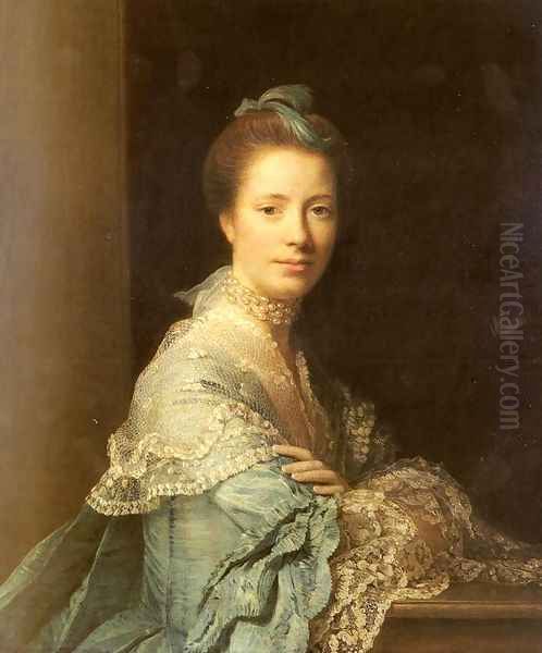 Portrait Of Jean Abercromby, Mrs Morison Oil Painting by Allan Ramsay