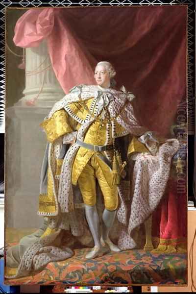 George III 1738-1820 Oil Painting by Allan Ramsay