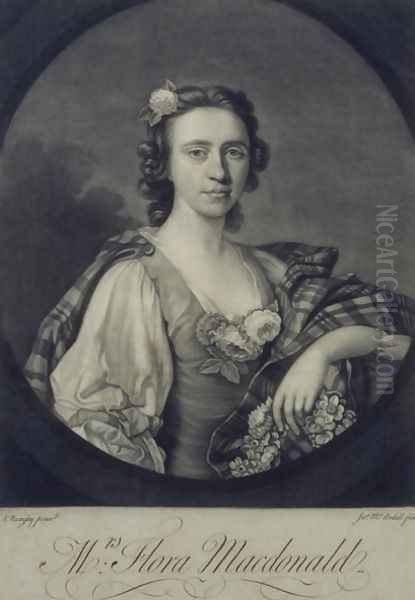 Flora MacDonald 1722-90, engraved by James Mc Ardell Oil Painting by Allan Ramsay