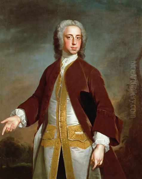 Portrait of Lord Sherard Manners, 6th son of the Duke of Rutland, before 1742 Oil Painting by Allan Ramsay