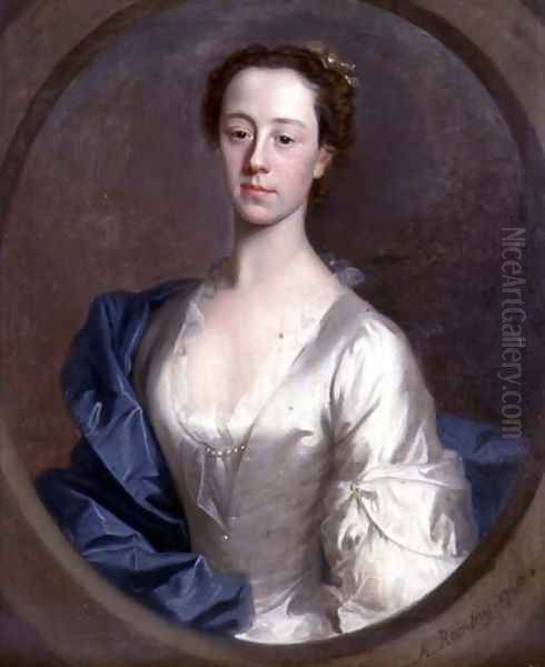 Portrait of Catherine Gale 1716-52, 1740 Oil Painting by Allan Ramsay