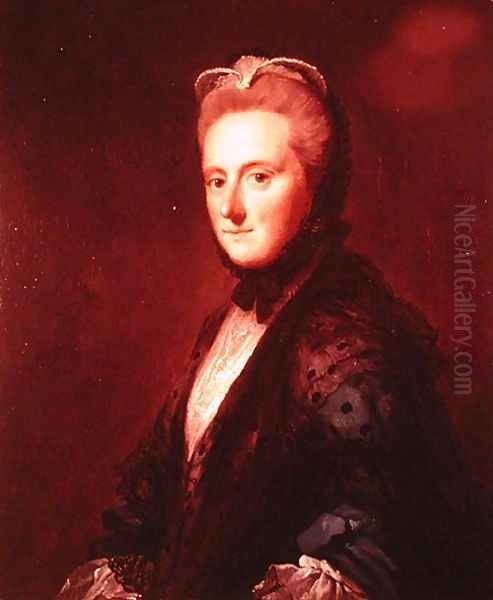 Mrs Clarges, daughter of the 1st Viscount of Barrington Oil Painting by Allan Ramsay