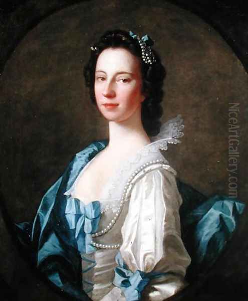 Portrait of Susanna Campbell, 1749 Oil Painting by Allan Ramsay