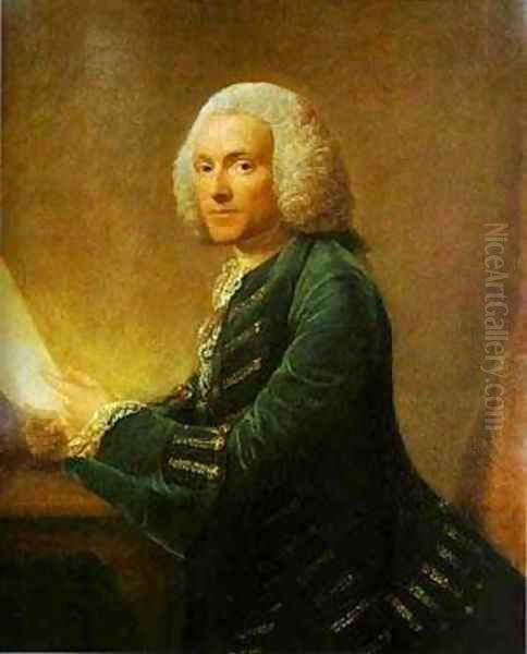 Portrait Of Dr William Hunter 1760 Oil Painting by Allan Ramsay