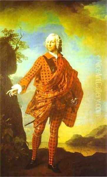 Norman The Red Man 22nd Chief Of Macleod 1747 Oil Painting by Allan Ramsay