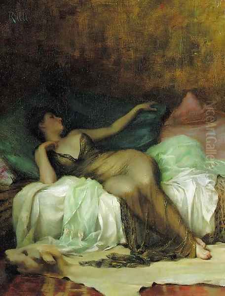 Odalisque Oil Painting by Theodore Jacques Ralli