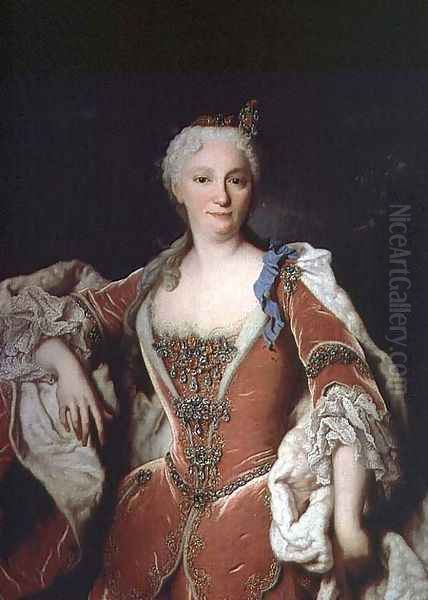 Portrait of Elizabeth Farnese 1692-1766 second wife of Philip V of Spain Oil Painting by Jean Ranc