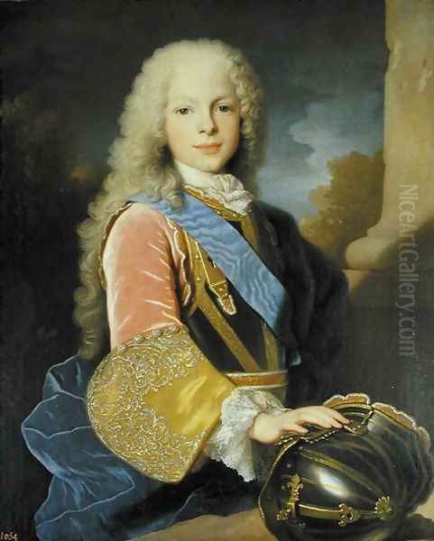 Portrait of Ferdinand de Bourbon and Savoy 1713-59 Prince of Asturias, 1725 Oil Painting by Jean Ranc