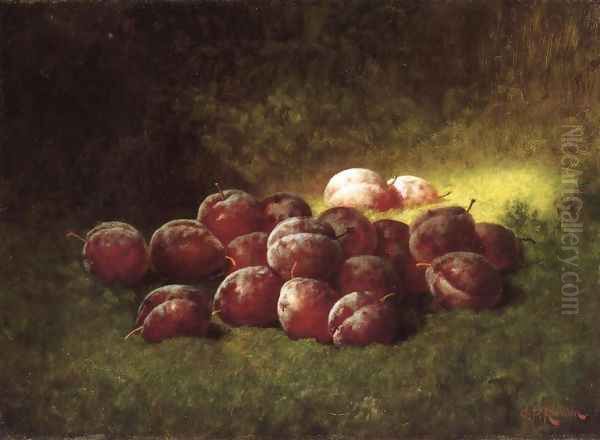 Purple Plums Oil Painting by Carducius Plantagenet Ream