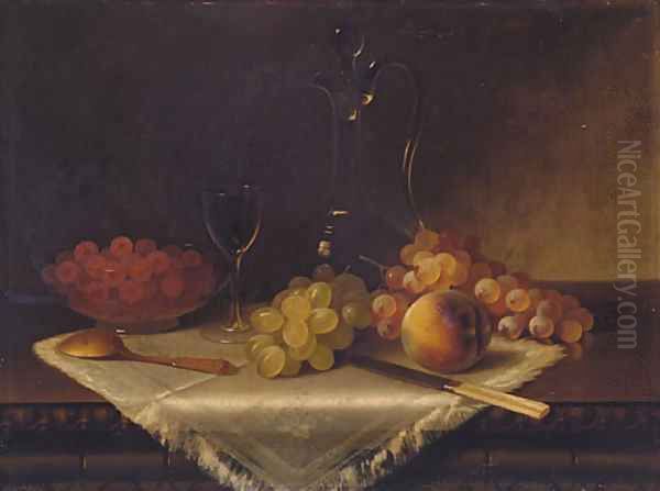 Still Life with Fruit Oil Painting by Carducius Plantagenet Ream