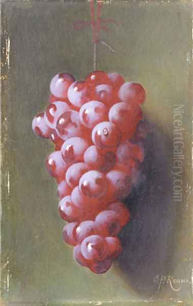 Still Life with Grapes Oil Painting by Carducius Plantagenet Ream