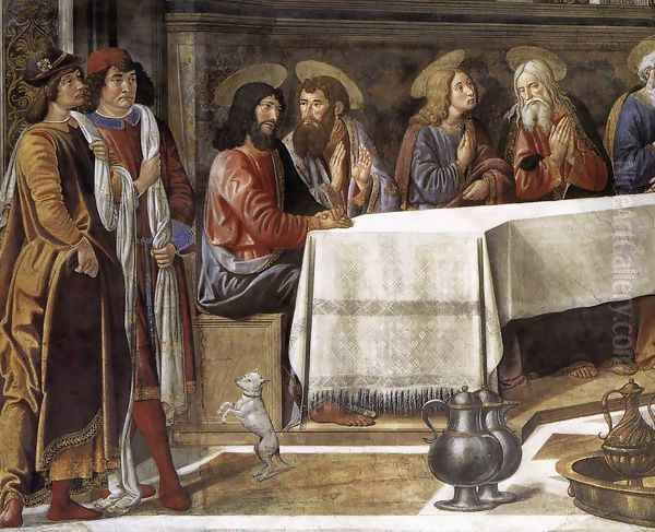 The Last Supper (detail-1) 1481-82 Oil Painting by Cosimo Rosselli