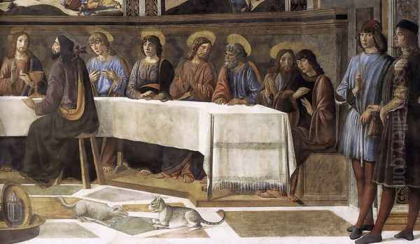 The Last Supper (detail-2) 1481-82 Oil Painting by Cosimo Rosselli