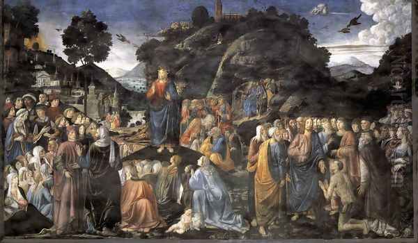 Tables of the Law with the Golden Calf 1481-82 Oil Painting by Cosimo Rosselli