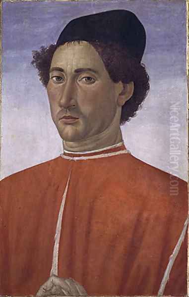 Portrait of a Man ca 1481 Oil Painting by Cosimo Rosselli