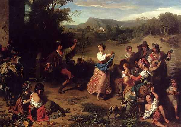 The Fiesta Oil Painting by Louis-Leopold Robert